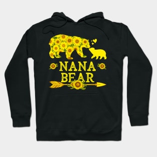 Funny Nana Bear Sunflower Mothers Day Fathers Day Hoodie